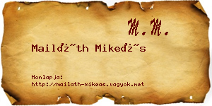 Mailáth Mikeás névjegykártya